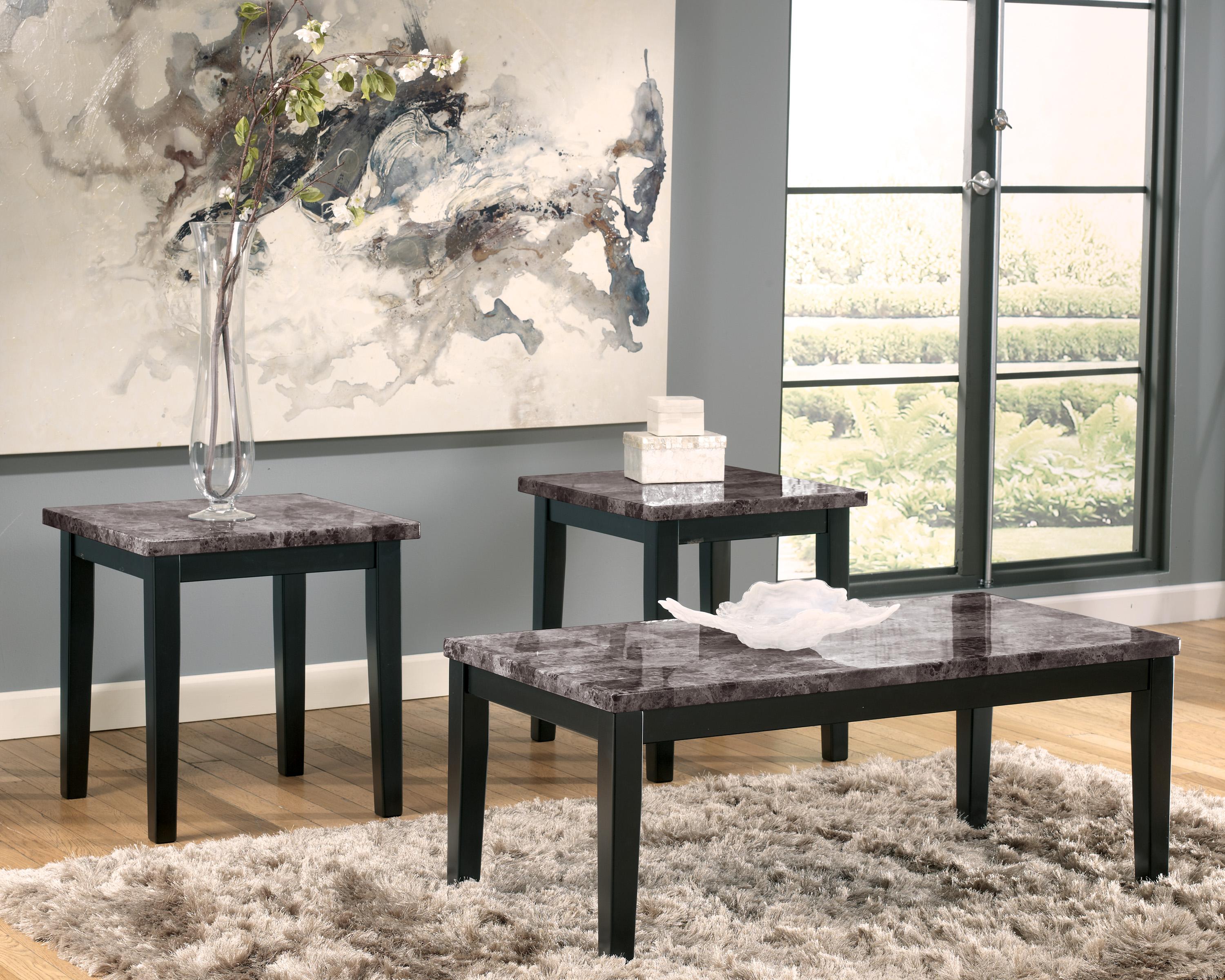Signature Design by Ashley Maysville T204 13 Faux Marble Top 3 Piece Occasional Table Set Furniture and ApplianceMart Occasional Groups